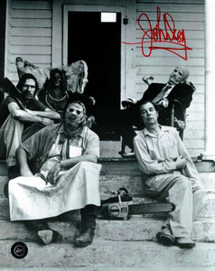 John Dugan as Grandpa in The Texas Chainsaw Massacre (1974) Autographed 8x10 Red Sharpie Photo