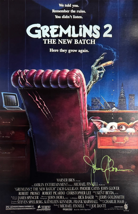 John Glover Autographed Daniel Clamp Gremlins 2 11x17 Mini Poster