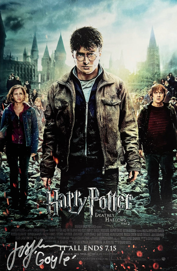 Josh Herdman Autographed Gregory Goyle Harry Potter & The Dealthy Hallows Part 2 11x17 Mini Poster