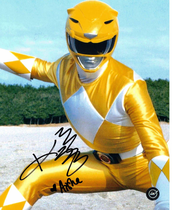 Karan Ashley Yellow Power Ranger Autographed Promo Portrait Photo