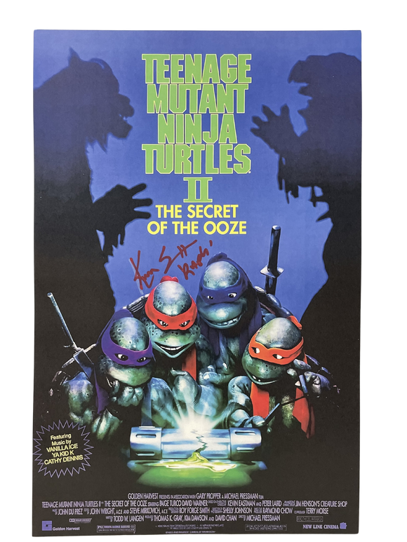 Kenn Scott Teenage Mutant Ninja Turtles II Signed 11x17 Poster