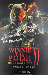 Lewis Santer & Ryan Oliva Dual Signed Winnie-the-Pooh: Blood and Honey 2 11x17 Poster