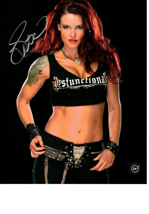 Lita WWF Diva Promo 8x10 Autographed Photo in Silver Sharpie