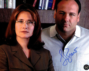 Lorraine Bracco The Sopranos Autographed 8x10 Photo (Photo w/ Tony Soprano)