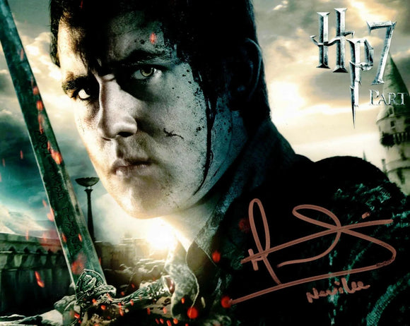 Matthew Lewis Harry Potter Autographed 8x10 Photo in Gold Sharpie