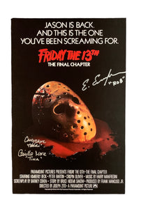 Friday the 13th: The Final Chapter Triple Autographed Mini Poster