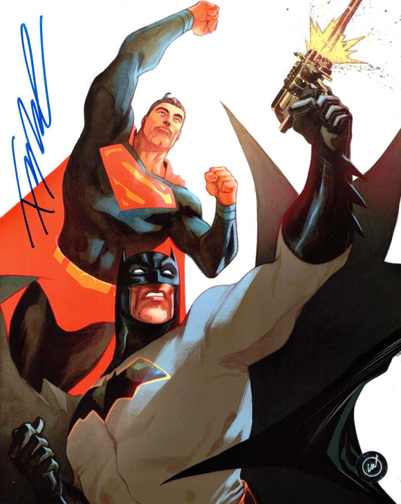 Francis Manapul Autographed Batman & Superman 8x10