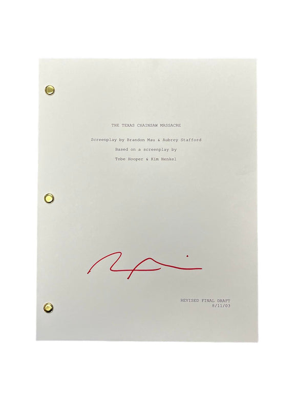 Marcus Nispel The Texas Chainsaw Massacre Autographed 8x10 Script