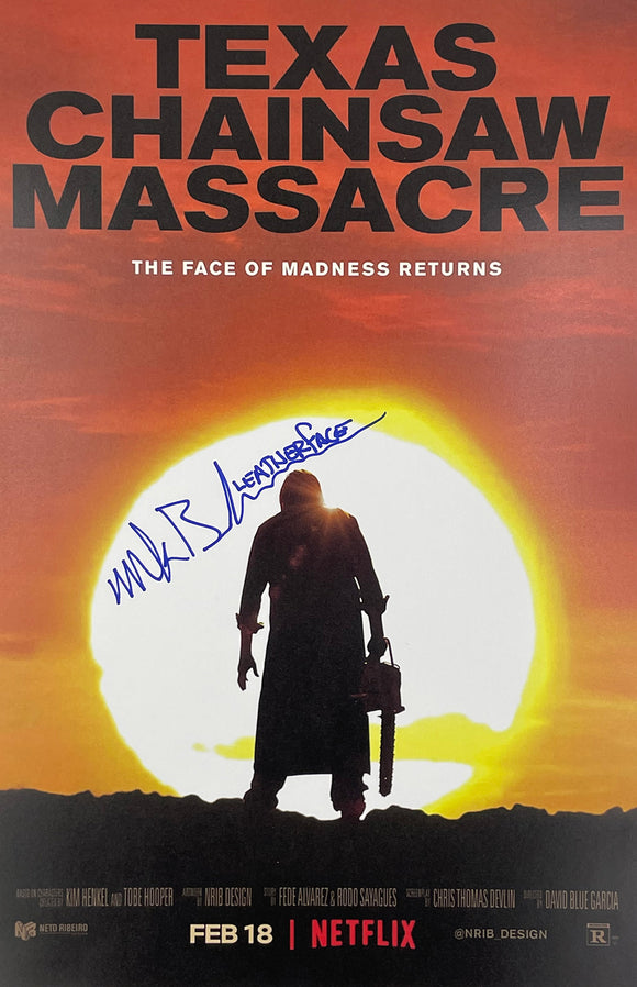 Mark Burnham Texas Chainsaw Massacre Autographed 11x17 Poster