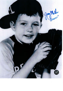 Jerry Mathers in Leave it to Beaver Autographed 8x10 B & W Photo
