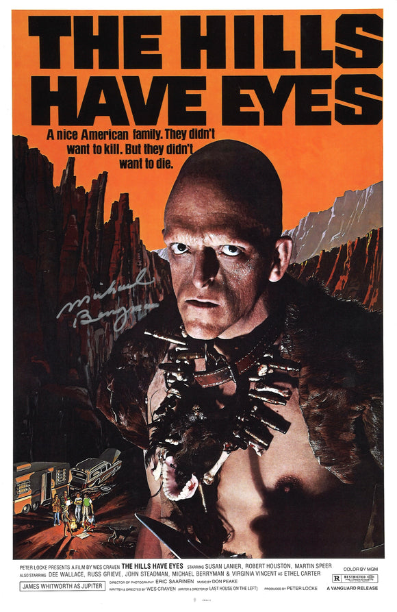 Michael Berryman Autographed The Hills Have Eyes 11x17 Poster