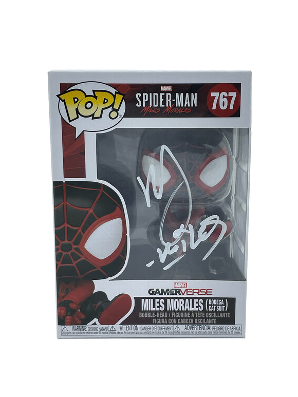 Nadji Jeter Autographed Miles Morales Spider-Main Funko Pop #767