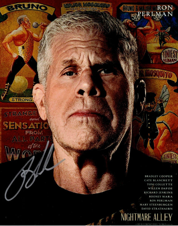 Ron Perlman Bruno Nightmare Alley Autographed 8x10