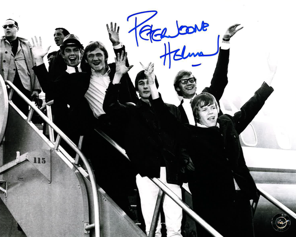 Peter Noone Autographed Black and White photo