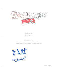 David Katims Friday The 13th Autographed Script Cover