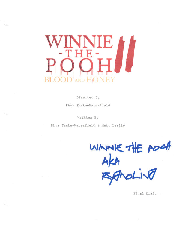 Ryan Oliva Winnie-the-Pooh Blood and Honey 2 Autographed Script Cover