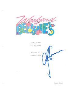 Jonathan Silverman Weekend at Bernie's Autographed Script Cover