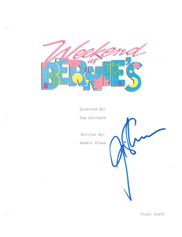 Jonathan Silverman Weekend at Bernie's Autographed Script Cover