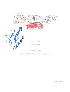 Tracie Savage Friday The 13th Part 3 Autographed Script Cover