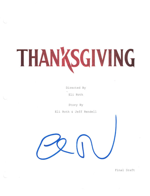 Eli Roth Thanksgiving Autographed Script Cover