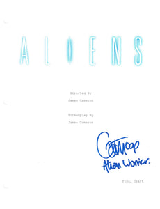 Carl Toop Aliens Autographed Script Cover