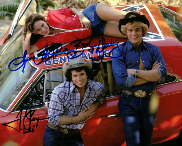 Dukes of Hazard DUAL SIGNED Daisy & Bo Autographed 8x10