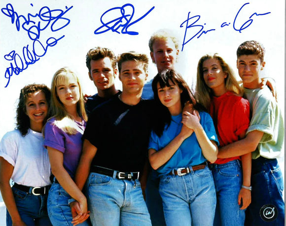 Quadruple signed Beverly Hills, 90210 Autographed 8x10