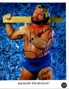 Hacksaw Jim Duggan WWF Autographed 8x10