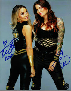 Trish Stratus  and Lita Dual WWF Autographed 8x10