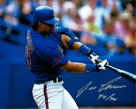 Jose Canseco Toronto Blue Jays with 40/40 Autographed 8x10