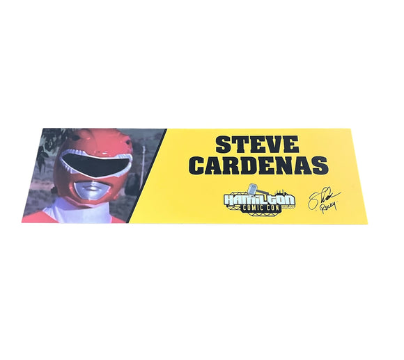 Steve Cardenas Autographed Mighty Morphin Power Rangers Nameplate