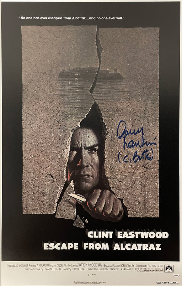 Larry Hankin Autographed Escape From Alcatraz 11x17 Poster