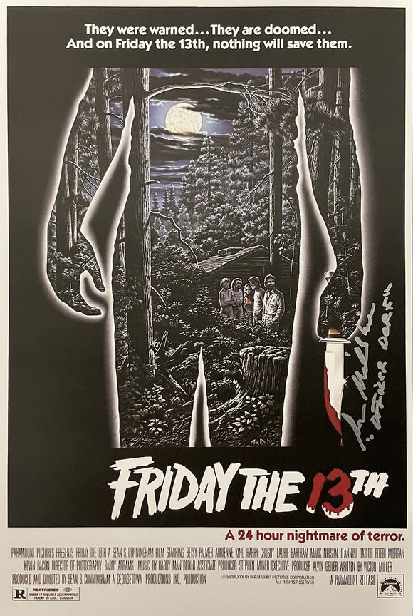 Ron Millkie Autographed Friday the 13th 11x17 Poster