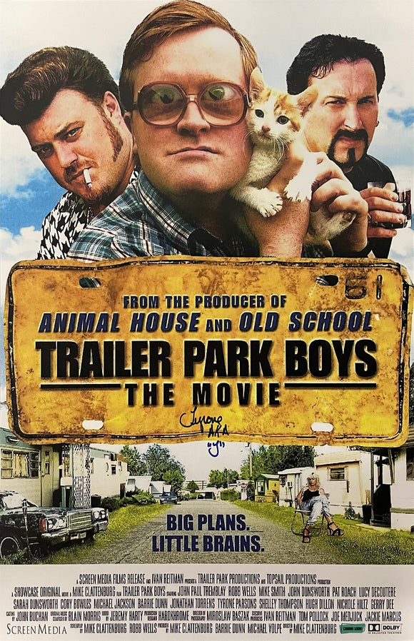 Tyrone Parsons Autographed Trailer Park Boys Movie 11x17 Poster