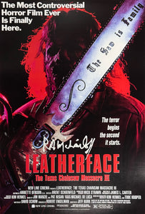 R.A. Mihailoff Autographed Leatherface The Texas Chainsaw Massacre III 11x17 Mini Poster