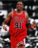 Dennis Rodman Autographed 8x10 with Michael Jordan Solo Photo