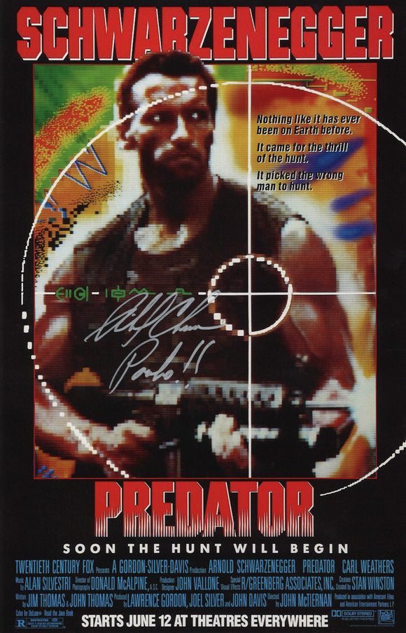 Richard Chaves Autographed Predator 11 x 17 Poster