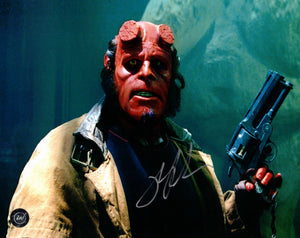 Ron Perlman as Hellboy Autographed 8x10 Photo in Silver Sharpie