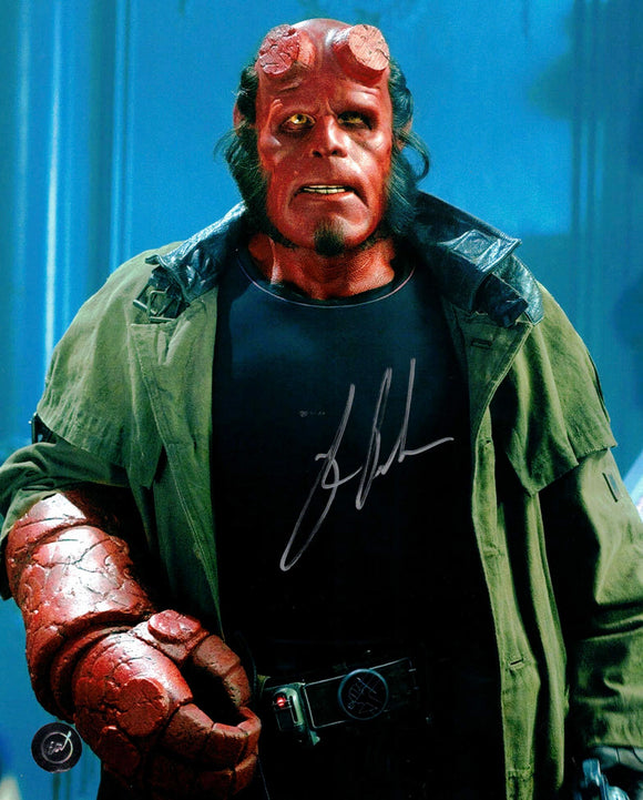 Ron Perlman as Hellboy Autographed 8x10 Photo in Silver Sharpie
