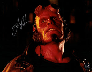 Ron Perlman as Hellboy Autographed 8x10 in Silver Sharpie