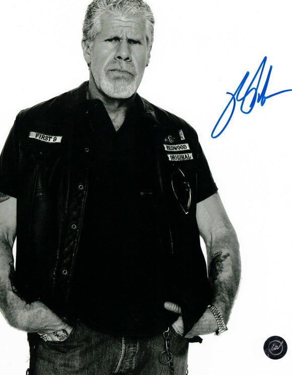 Ron Perlman as Clay Morrow SOA Autographed 8x10 in Blue Sharpie