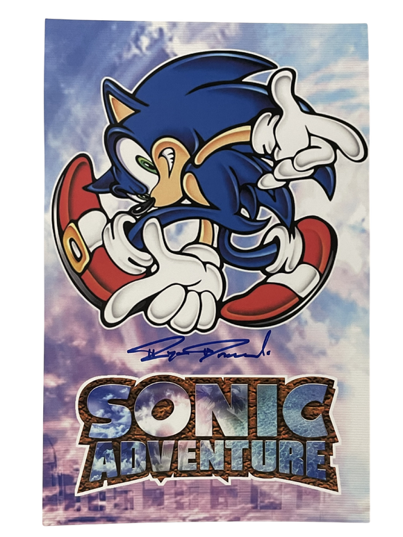 Ryan Drummond Sonic Adventure Autographed 11x17 Poster