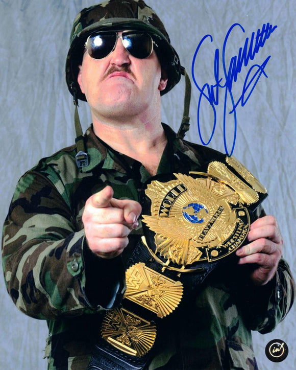 Sgt. Slaughter WWF Autographed 8x10