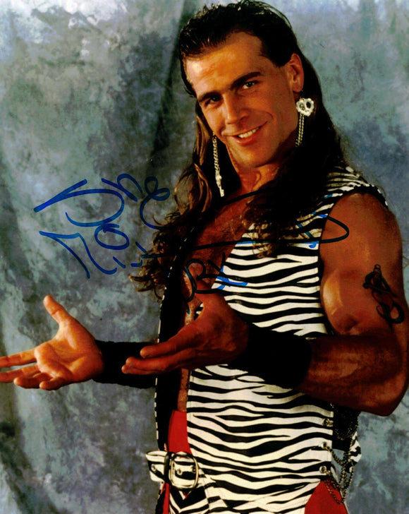 Shawn Michaels autgraphed 8x10 WWF / WWE Promo Photo in Blue Sharpie HBK