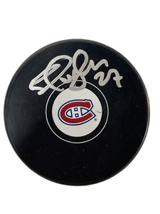 Shayne Corson Montreal Canadiens Signed Puck
