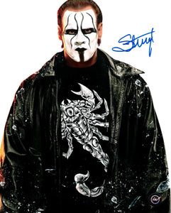 Sting Autographed WWE 8x10 Promo Photo