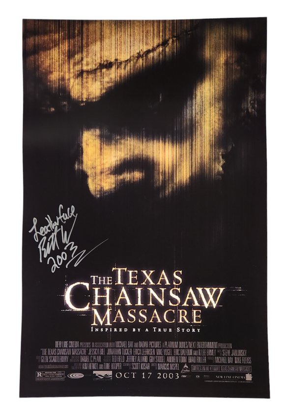 Brett Wagner Autographed Texas Chainsaw Massacre 11x17 Poster