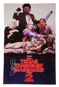 Bob Elmore The Texas Chainsaw Massacre Part 2 Autographed Movie Poster