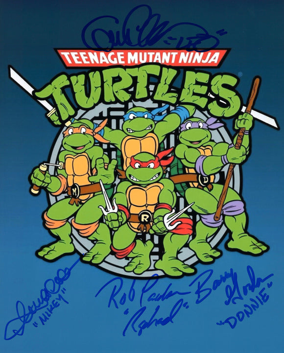 Multiple Autographed Teenage Mutant Ninja Turtles 8 x 10 Photo