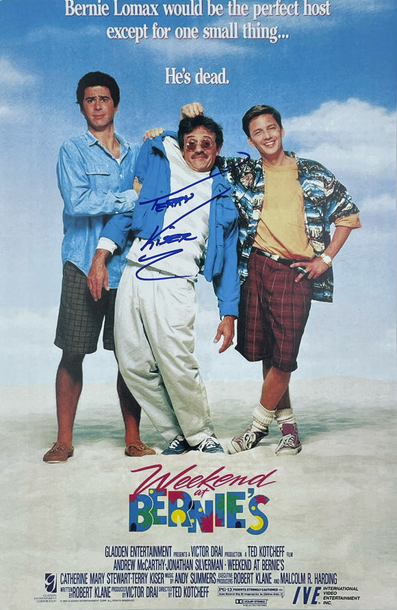 Terry Kiser Autographed Weekend at Bernie's 11x17 Poster